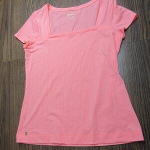Lilly Pulitzer Rexa Square Neck Top in Papaya Punch Size S